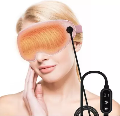 Electric Heated Eye Mask Pad Warm Compress For Puffy Eyes And Dry Eye Relax Eye • $14.99