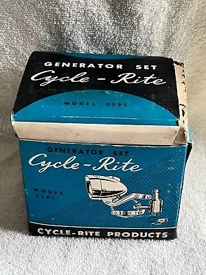 Vintage Cycle-rite #291 Chrome Bicycle Generator Lighting Set 6 Volt 3 Watt • $32