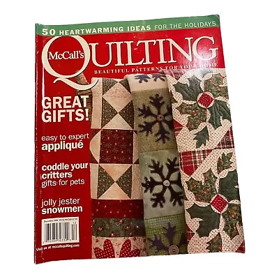 McCall's Quilting Magazine Pet Gifts  Easy To Expert Applique 50 Holiday Ideas • $10.98