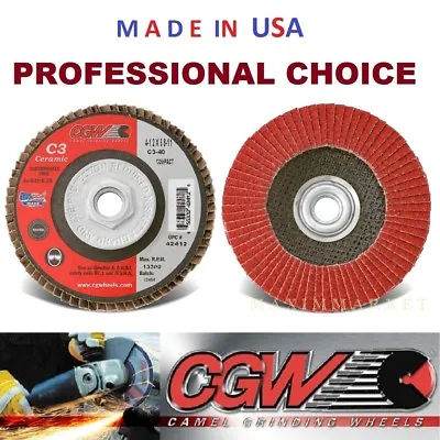 CGW 4-1/2 X 5/8-11 C3 Ceramic Flap Disc Lot Of 20 Choice Of Grit • $127.18