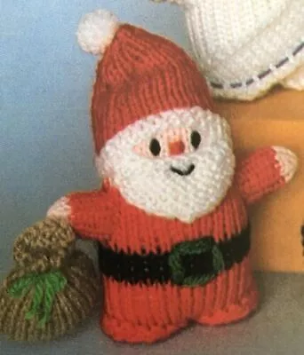 Photocopy Knitting Pattern Mini Santa Claus Father Christmas Xmas 9cm Tall 0292 • £2.99