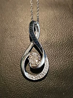 Sterling Silver & Diamond Zales Kay Jared 18   Necklace • $45