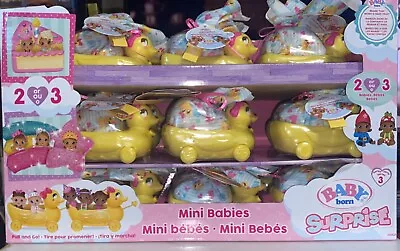 Baby Born Surprise Mini Babies SERIES 3 Duck Wagon Twins Or Triplets - BOX OF 18 • $245.43