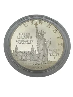 Uncirculated Proof 1986-S Ellis Island Commemorative Silver $1 One Dollar Coin • $28.95