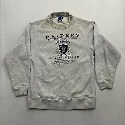 Vintage Oakland Raiders Nutmeg Mills NFL Sweater Embroidered Men’s Size Large • $34.99