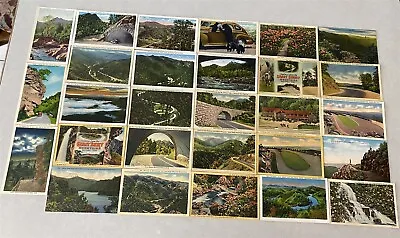 $64.99 • Buy 32 Vintage Linen Smoky Mountains Tennessee Postcards 
