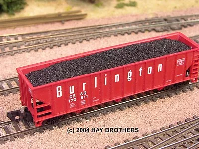Hay Brothers FLOOD LOADED COAL LOAD - Fits ATLAS 90-Ton 3-Bay Hoppers • $4