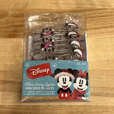 Disney Mickey & Minnie Mouse 20 LED Mini String Lights Battery Operated • $12.99