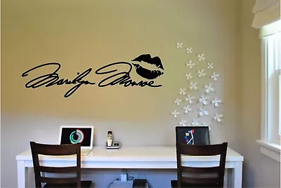 Marilyn Monroe Signature Wall Sticker Wall Mural  Vinyl Decal Lettering 11x36 • $15.99