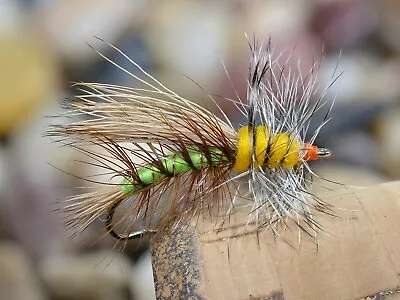 12 Flies - Green Stimulator Terrestrial Dry Fly - Mustad Signature Hooks • $9.99