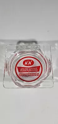 Krispy Kreme Donuts Square Glass Ashtray With Vintage Logo  • $14.99