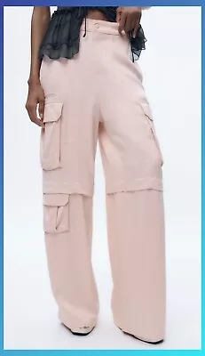 Nwt Zara  Satin Effect Cargo Pants • $35.99