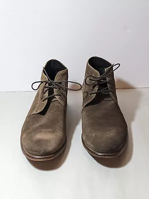 John Varvatos Brown Suede Chukka Boots Mens 13 Made In Italy • $49.95