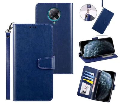 $7.95 • Buy Xiaomi Poco F2 Pro Pu Leather Wallet Case Cowhide Finish Lanyard