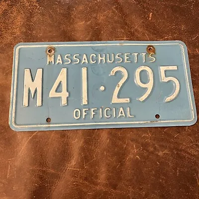 Massachusetts Official Municipal License Plate. Vintage Tag # M 41 295 • $39.75