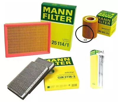 NEW Mann Oil Air Carbon 2 Cabin Fuel Filter Kit For BMW E39 525i 530i 2.5 3.0 L6 • $135.95