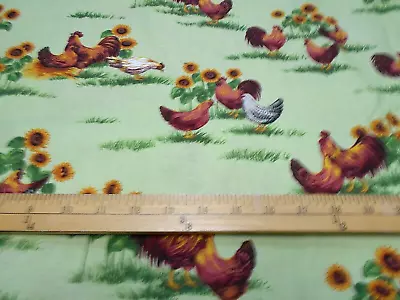 1 Yard Cranston Roosters Fabric • $4.99