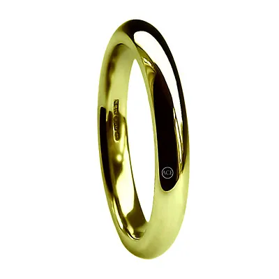 3mm 18ct Yellow Gold Wedding Rings Court Comfort X Heavy 4.9g HM 750 Solid Bands • £396.15