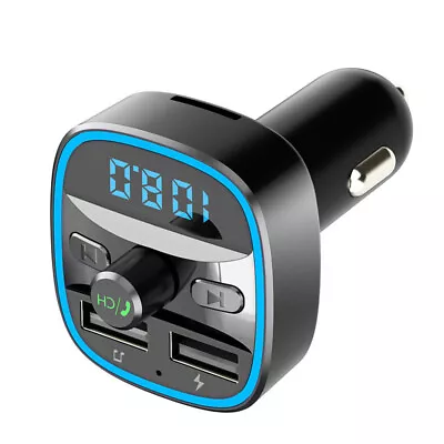 T25 Car Bluetooth 5.0 FM Modulator Transmitter Fast Charging Charger MP3 Player • £5.51