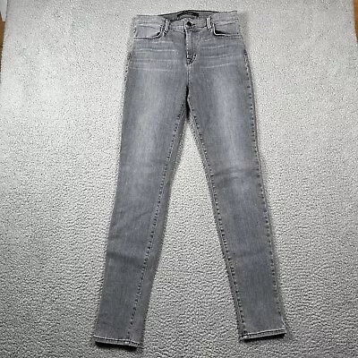 J Brand Jeans Womens 27 Maria Skinny Mid Rise Dove Gray Casual Stretch Denim • $10.13