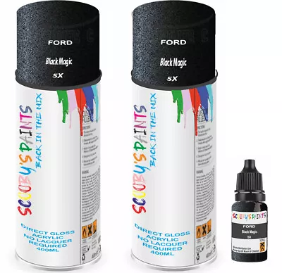 For Ford Aerosol Spray Paint Black Magic 5X Car Scratch Fix Repair Twin Pack • £23.99