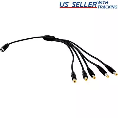 1:5 DC Power Splitter Cable Cord 1 Female To 5 Male 5.5x2.1mm Port Pigtals 12V • $4.39