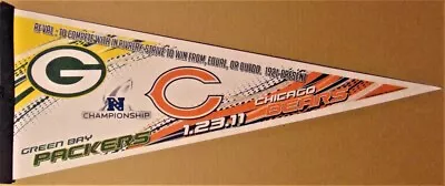 Chicago Bears Green Bay Packers 2011 Nfc Championship Pennant • $15