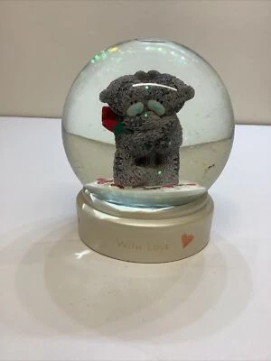 £16.95 • Buy Me To You Bear Snow Globe Glitter Globe Figurine Water Large With Love Flowers