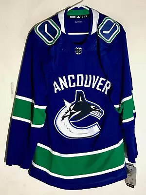 Adidas ADIZERO Authentic NHL Jersey Vancouver Canucks Team Blue Sz 50 • $69.99