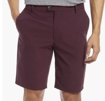 7 For All Mankind 7FAM Chino Tech Shorts Mens Size 38 Burgundy Lightweight NWT • $32.99