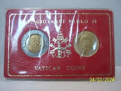 P.P. Giovanni Paolo II Original Vatican Coins L.500 & L.200 • $9.99