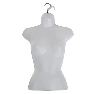 Molded Woman's Shirt Torso Form Hanging Female Mannequin Opaque Fits 5 To 10 • $27.95