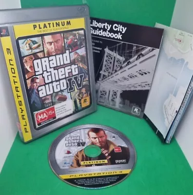 Grand Theft Auto IV GTA 4 PS3 PlayStation 3  Complete With Manual & Map • $11.99