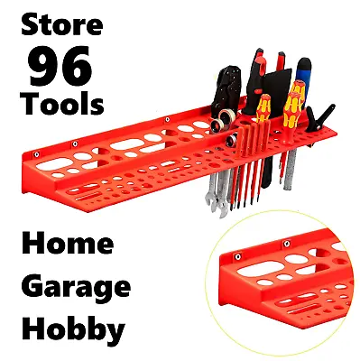 £9.49 • Buy Large Tool Storage Rack Tool Organiser Garage Wall Store 24  Hanger Tidy 61cm