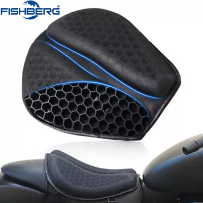 Motorcycle Gel Seat Cushion Pad 3D Honeycomb Breathable Shock Absorption Seat • $29.99