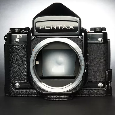 Vintage Genuine Real Leather Half Camera Case Bag Cover For Pentax 67 6X7 67TTL • $134.99