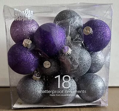 Martha Stewart Everyday 2006  Christmas Twilight  Shatterproof Ornaments  SET/18 • $18