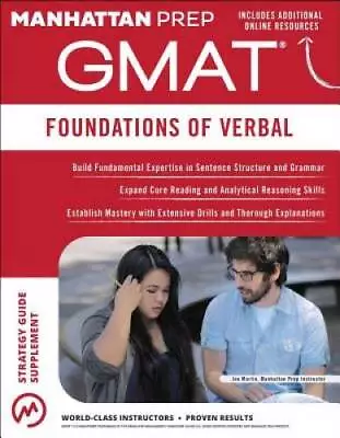 GMAT Foundations Of Verbal (Manhattan Prep GMAT Strategy Guides) - GOOD • $4.48