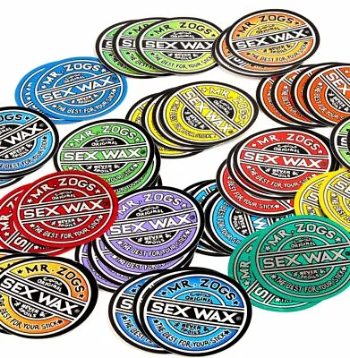 Mr Zogs Sex Wax 3 Inch Circle Stickers 5 Pack • £12.39