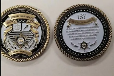 LASD-los Angeles County Sheriff Department Homicide 100 Years Anniversary Coin • £57.91