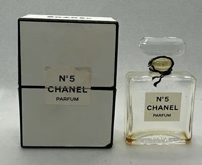 RARE VINTAGE CHANEL No 5 Perfume Parfum  1/2 FL OZ / 15 Ml EMPTY Bottle And Box • $30