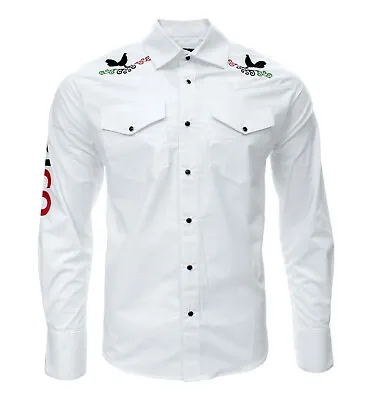 Men's El Señor De Los Cielos Western Cowboy Shirt L/S Embroidered Design Mexico • $44.99