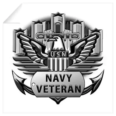 US Navy Veteran Military Vinyl Decal Sticker Window Wall Car • $5.67