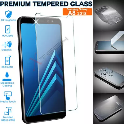 Genuine TEMPERED GLASS Screen Protector Cover For Samsung Galaxy A8 2018 SM-A530 • £2.29