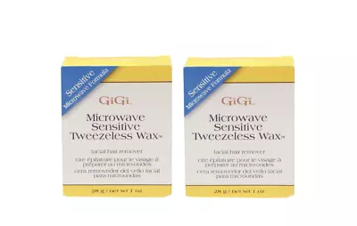 GiGi Sensitive Tweezeless Microwave Facial Hair Removal Wax 1 Oz X 2 Pack • $12.49