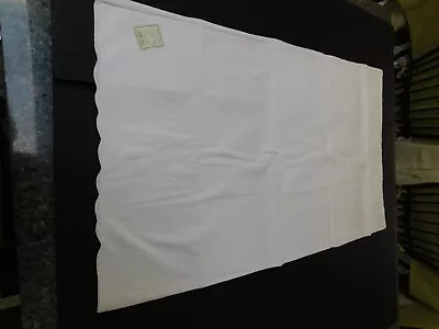 VTG PILLOW CASES Linen/Cotton White On White With Raised Embroidery 18.5” X 31” • $20