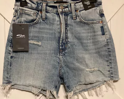 NWT Womens Size 25 Silver Jeans Highly Desirable Shorts High Rise Universal Fit • $25.64