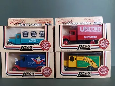 4 Lledo Days Gone Die-cast Models 2 Canvas-Back Truck & X2  Morris Vans Boxed • £3.75