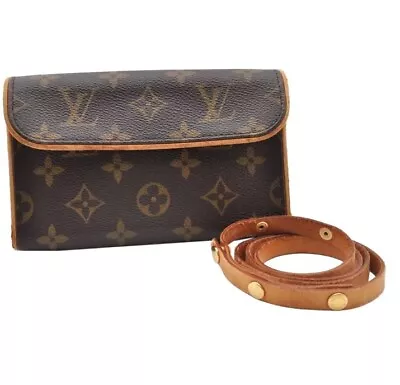 Auth Louis Vuitton Monogram Pochette Florentine Pouch Waist Bag M51855 LV 1643H • $380