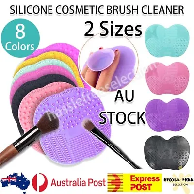 Makeup Brush Cleaner Washing Cosmetic Silicone Scrubber Board Cleaning Remover • $4.29